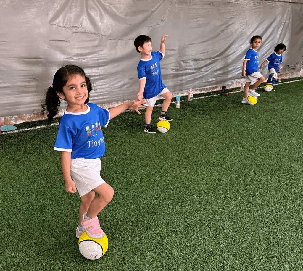 Singapore toddlers in gymnastics and sports classes